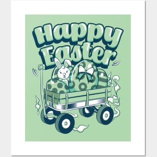 Easter Shirt Bunny Egg Hunt Wagon Posters and Art